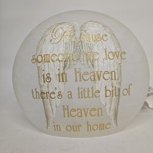 Stony Creek At Home Heaven in Our Home 10" Large Lighted Glass Saucer